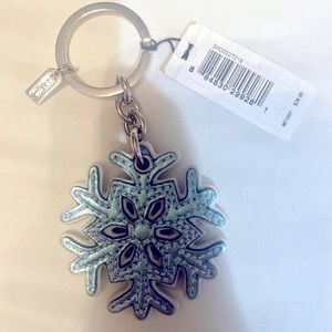 Coach snowflake keychain